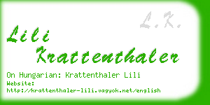 lili krattenthaler business card